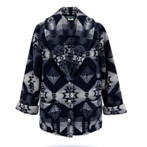 Vintage Ralph Lauren Aztec Fleece Jacket medium